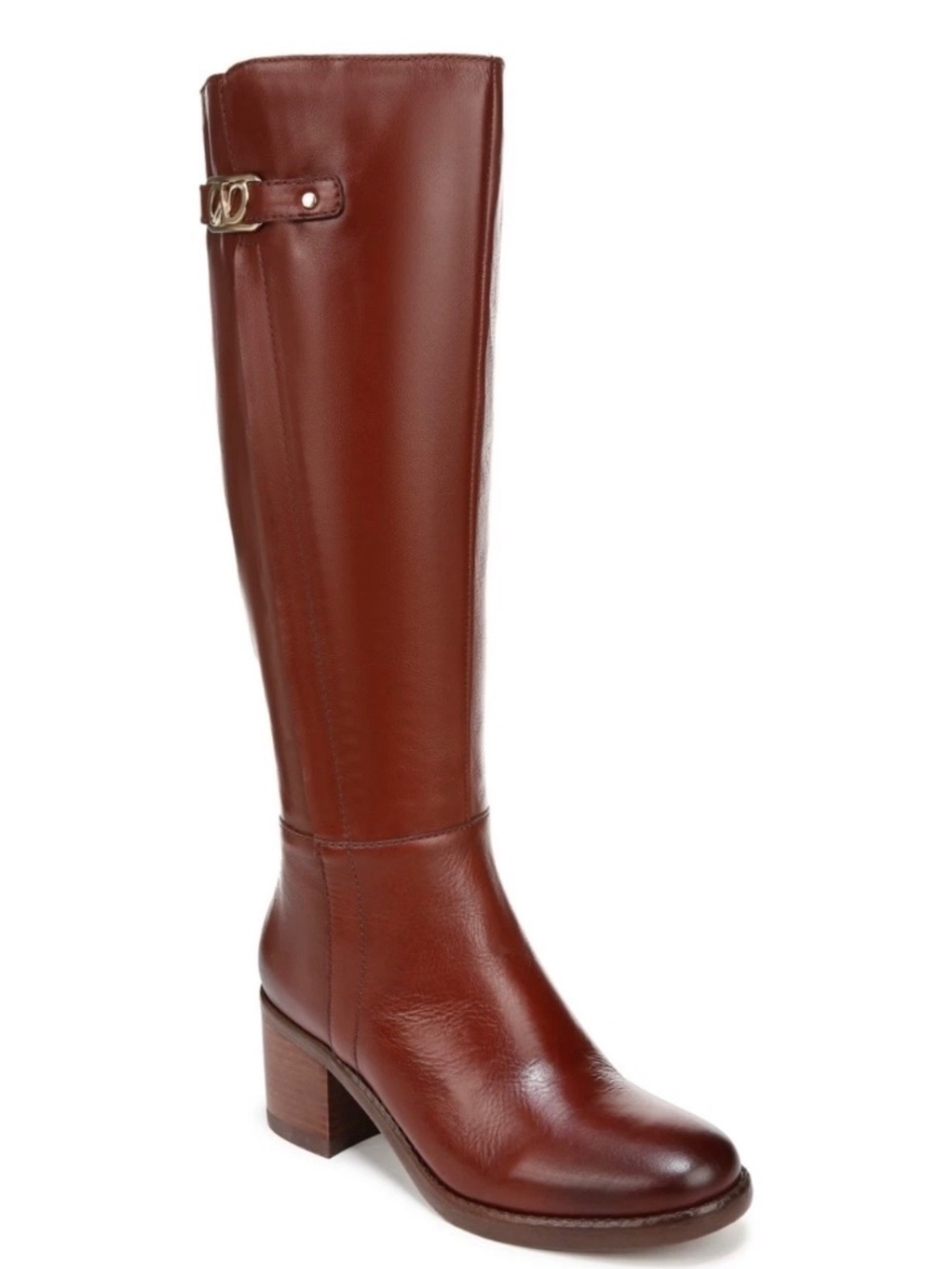 Fannie Womens Block Heel Knee-High Boots